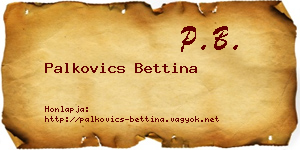 Palkovics Bettina névjegykártya